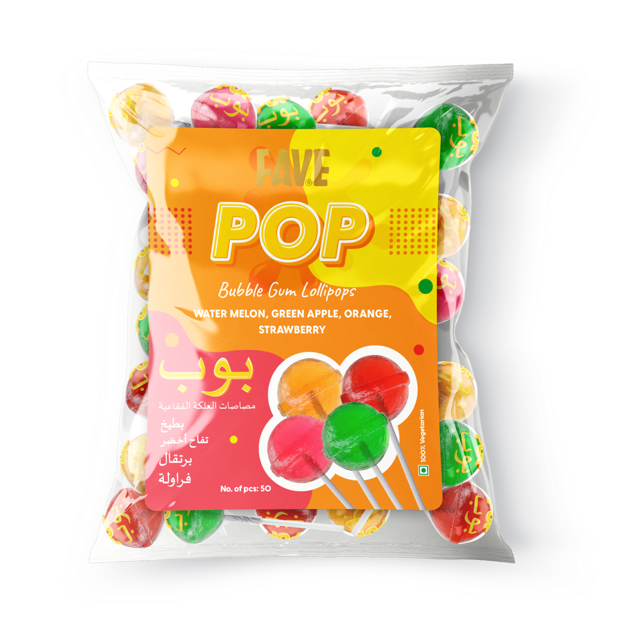Pops Gum Centre-Filled Lollipops