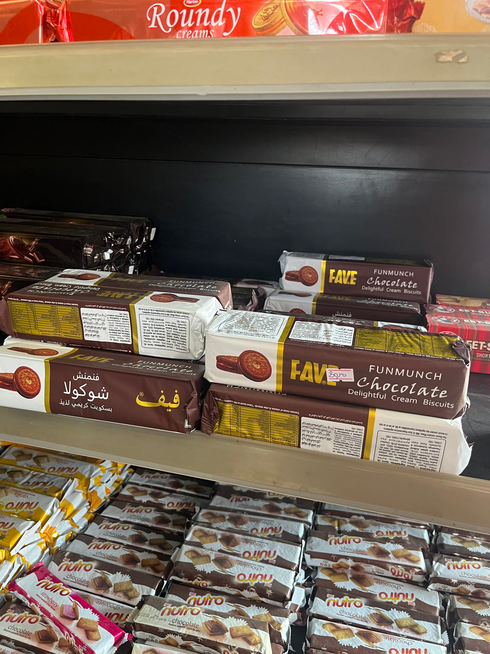 FAVE biscuits and confectionery